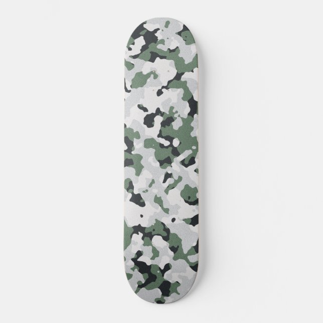 Gröntens kamouflage mönster skateboard bräda 21,5 cm (Framsida)