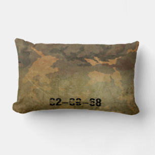 Gröntens kamouflage mönster vintage V2.0 Lumbarkudde