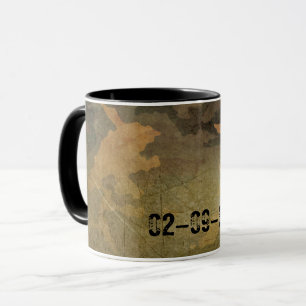Gröntens kamouflage mönster vintage V2.0 Mugg