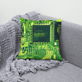 Gröntens kretskort ・ Geek Electronic PCB Kudde