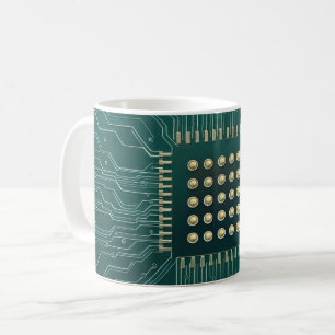 Gröntens kretskort kaffemugg