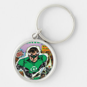 Gröntens landningsmönster rund silverfärgad nyckelring