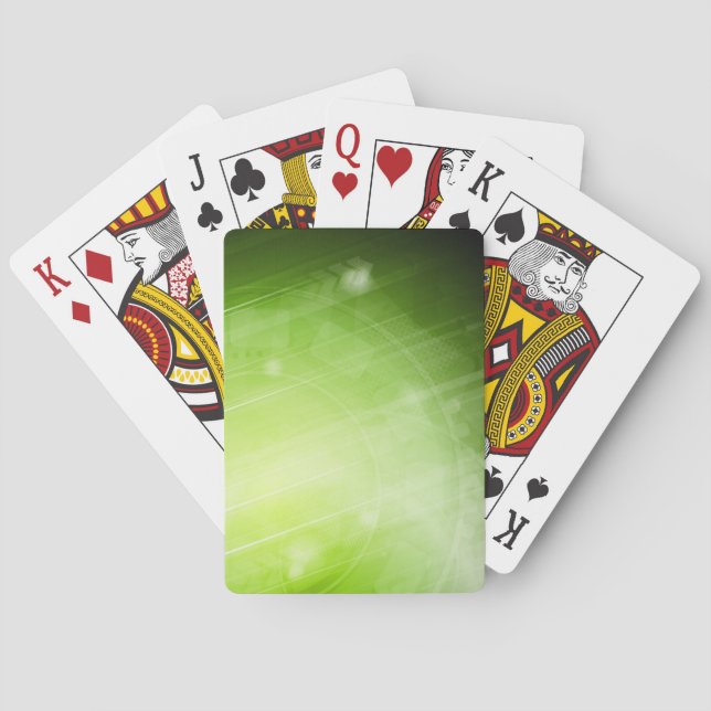 Gröntens lätta design i högteknologiska stil casinokort (Baksidan)