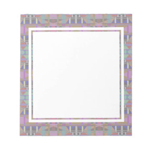 Gröntens Lila Rosa Geometric Anteckningsblock