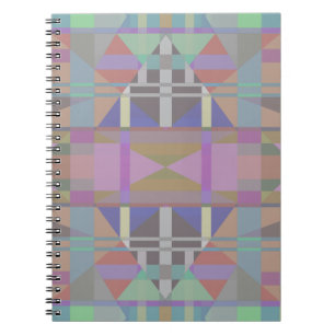 Gröntens Lila Rosa Geometric Anteckningsbok