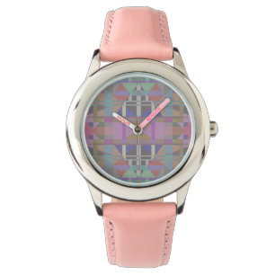 Gröntens Lila Rosa Geometric Armbandsur