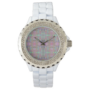Gröntens Lila Rosa Geometric Armbandsur