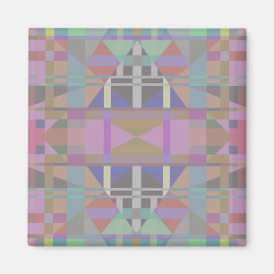 Gröntens Lila Rosa Geometric Magnet