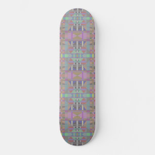 Gröntens Lila Rosa Geometric Mini Skateboard Bräda 18,5 Cm