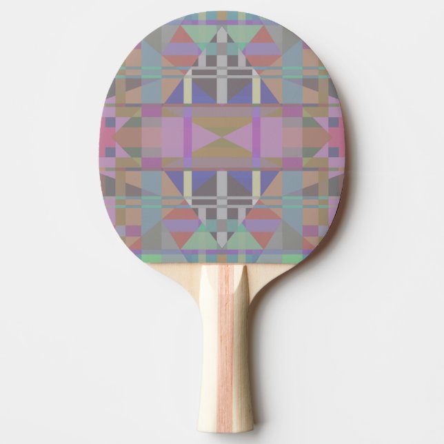 Gröntens Lila Rosa Geometric Pingisracket (Framsidan)
