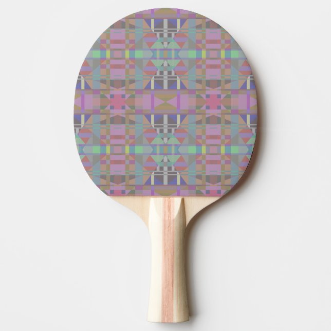 Gröntens Lila Rosa Geometric Pingisracket (Framsidan)