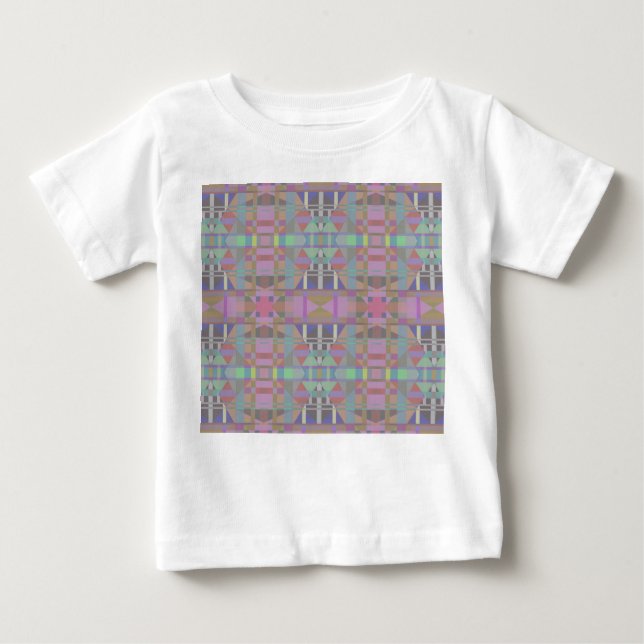 Gröntens Lila Rosa Geometric T Shirt (Framsida)