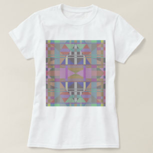 Gröntens Lila Rosa Geometric T Shirt