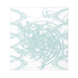 Gröntens ljusdesign på vitt anteckningsblock