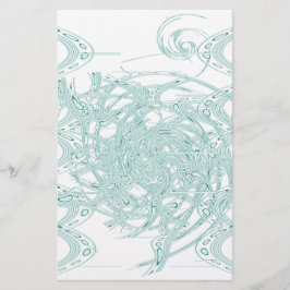 Gröntens ljusdesign på vitt brevpapper