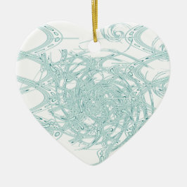 Gröntens ljusdesign på vitt julgransprydnad keramik