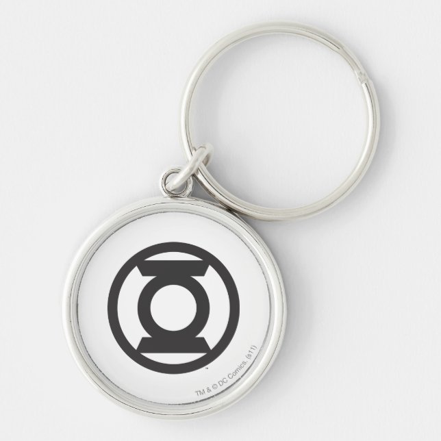 Gröntens Logotyp 14 Rund Silverfärgad Nyckelring (Framsidan)