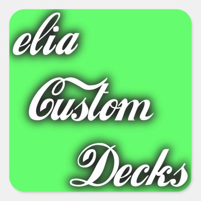 gröntens logotyp fyrkantigt klistermärke (Framsida)