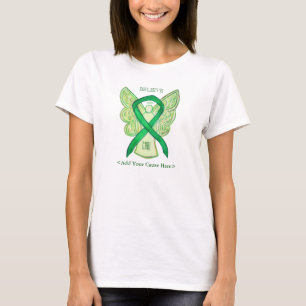 Gröntens medvetenhet Ribbon Angel Anpassningsbar T Shirt