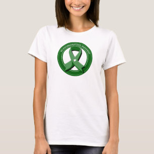 Gröntens medvetenhet Ribbon White Heart T Shirt