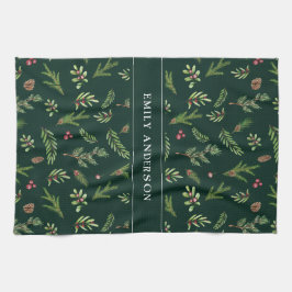 Gröntens moderna contemporary för botanisk elegant kökshandduk