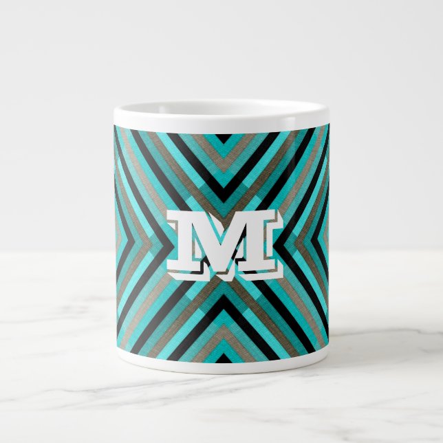 Gröntens moderna diagonalkontrollerskuggor, Monogr Jumbo Mugg (Framsidan)