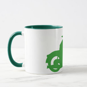 Gröntens motorcykelskylt mugg