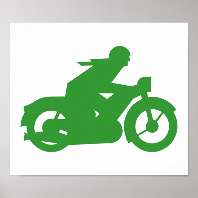 Gröntens motorcykelskylt poster (Framsidan)