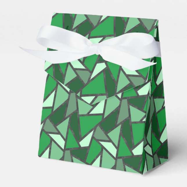 Gröntens nedfläckad mönster presentaskar (Framsidan Sidan)