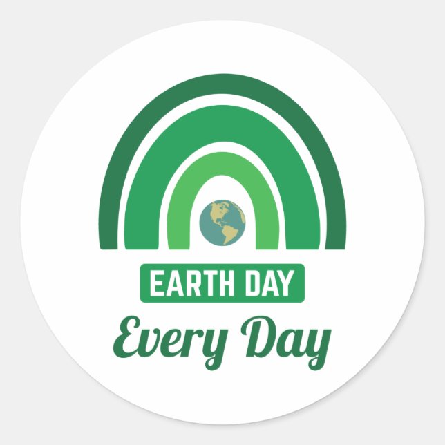 Gröntens regnbågsmiljödag varje dag runt klistermärke (Framsida)