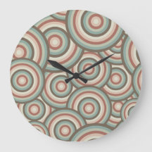 Gröntens retro Circle Swirl-klocka