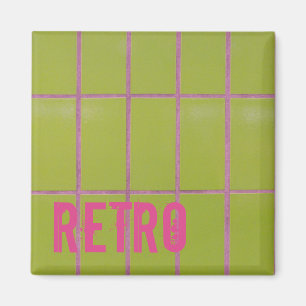 Gröntens Retro Tile 80s 70:s 60:e vintagens bakgru Magnet