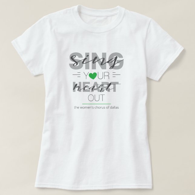 Gröntens Sjunga Hjärtat T Shirt (Design framsida)