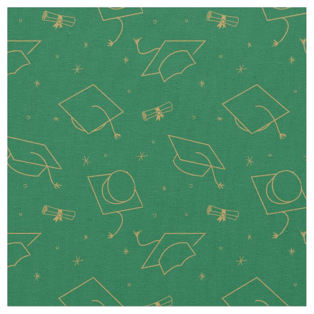 Gröntens Studentmössa i bakgrunden Tyg (Närbild)