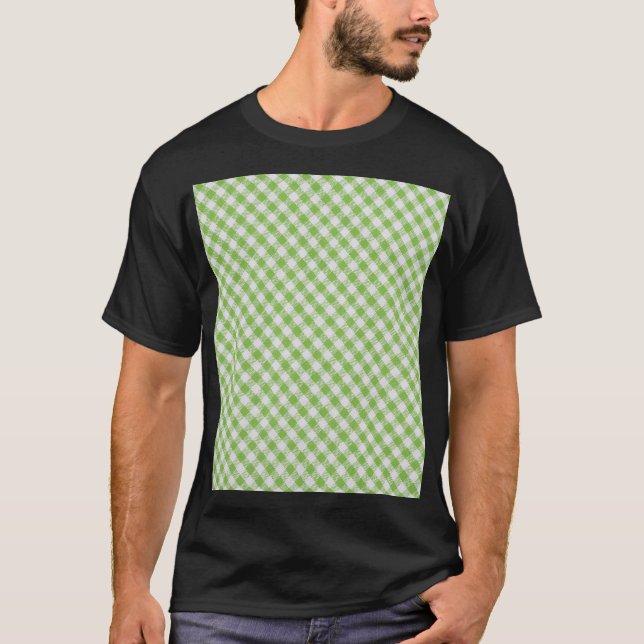 Gröntens styrda väv: Closeup struktur. T Shirt (Framsida)