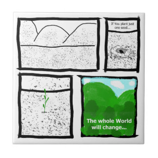 Gröntens Tecknad Kakelplatta