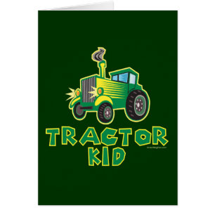 Gröntens traktor Kid Hälsningskort