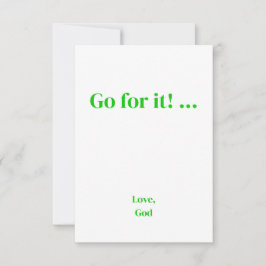 Gröntens tro. .. Kärlek, guds anteckningskort