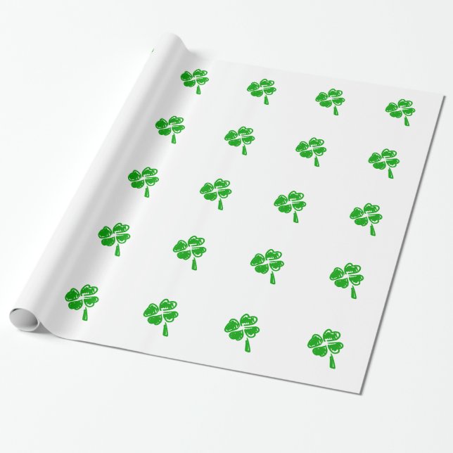 Gröntens turkarm St. Patrick Day Presentpapper (Utrullad)