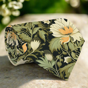 Gröntens Vintage BlomAbstraktens moderna Blommigt Slips