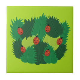 Gröntlöv- och nyckelpigavår Time Kakelplatta