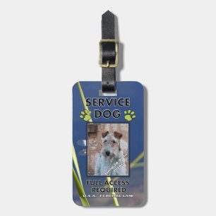 Grönttassar servar hundfotolegitimation bagagebricka