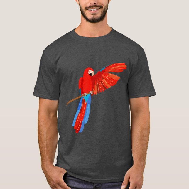 Grönvingad Ara T Shirt (Framsida)