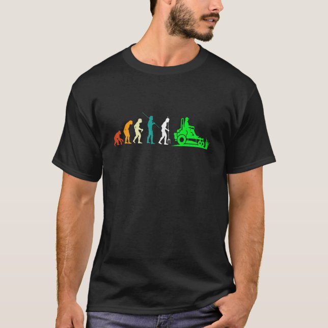 Grönymparbetare Evolution Trädgårdsmästare Gräskli T Shirt (Framsida)