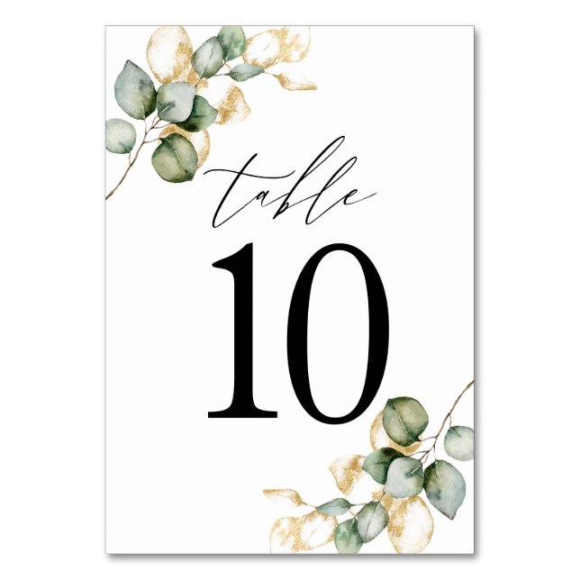 Grönyta nummer 10 bordsnummer (Framsidan)