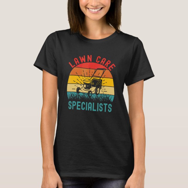Grönyta Specialist Retro Ridningsgräsklippare  Grä T Shirt (Framsida)