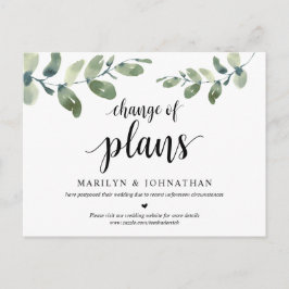 Grönyte Trädgård, Ändrade Planer, Uppställt Vykort