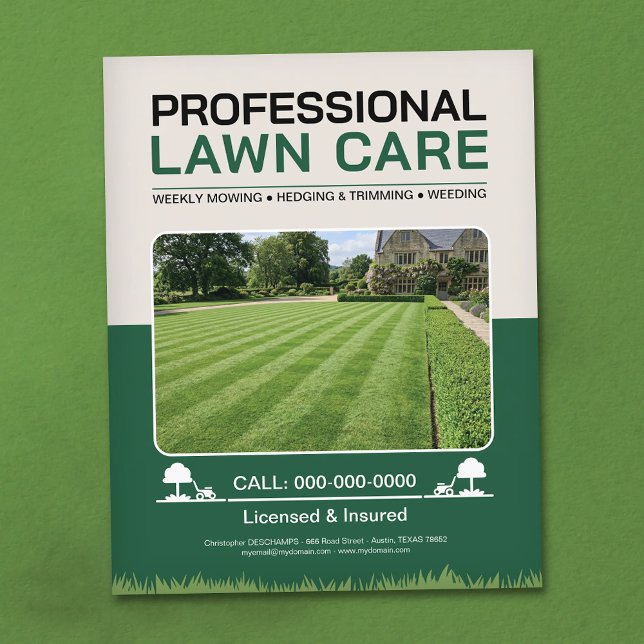 Grönytetjänster Flygblad (Lawn Care Services Flyer)