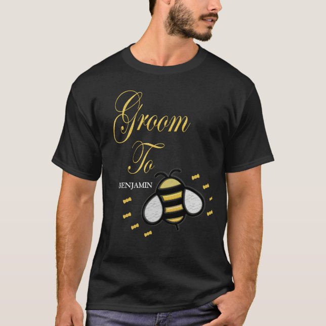 Groom att vara kandidat-part personaliserar t shirt (Framsida)