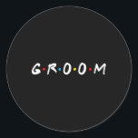Groom att vara Manar Bröllopsdag Bachelor Party Runt Klistermärke<br><div class="desc">Groom att vara Manar Bröllopsdag Bachelor Party</div>